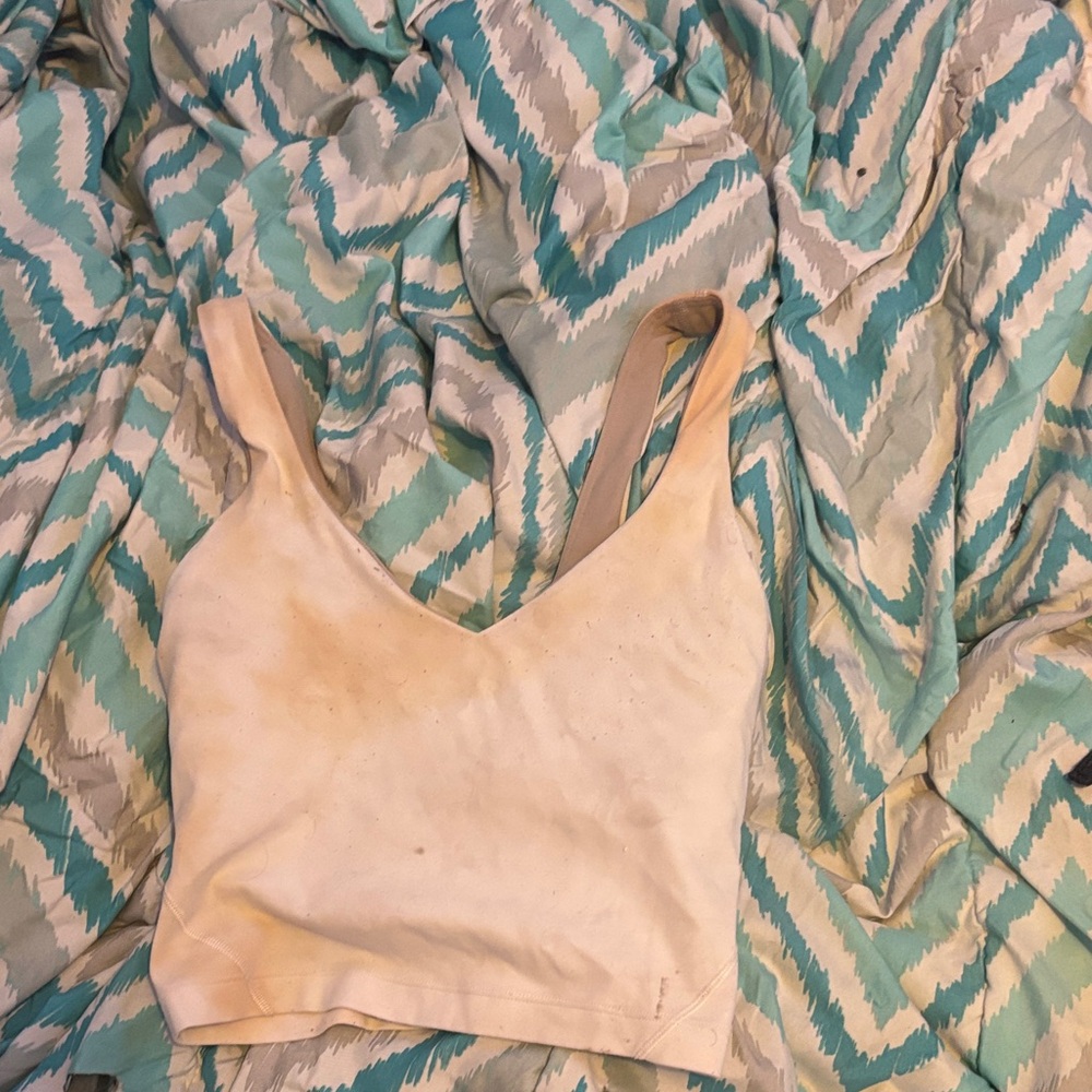 Women's Cream Sleeveless Top